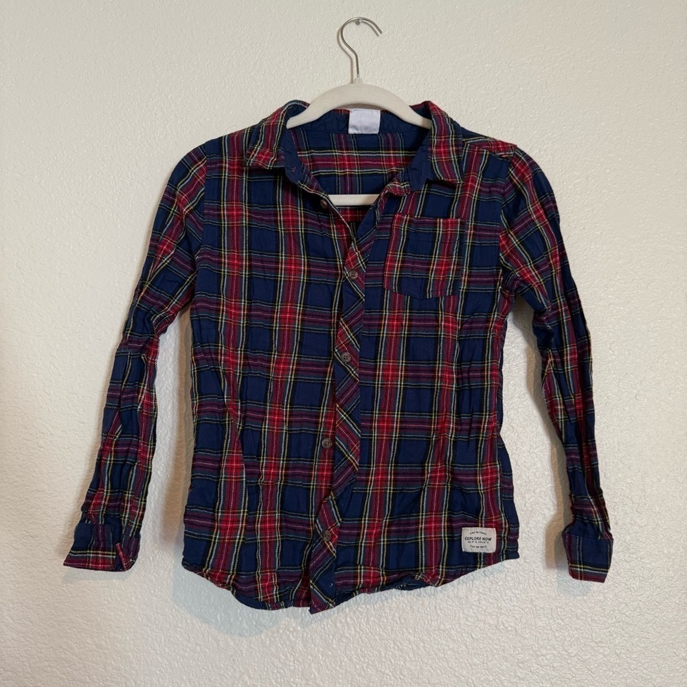 Cotton on plaid button down shirt